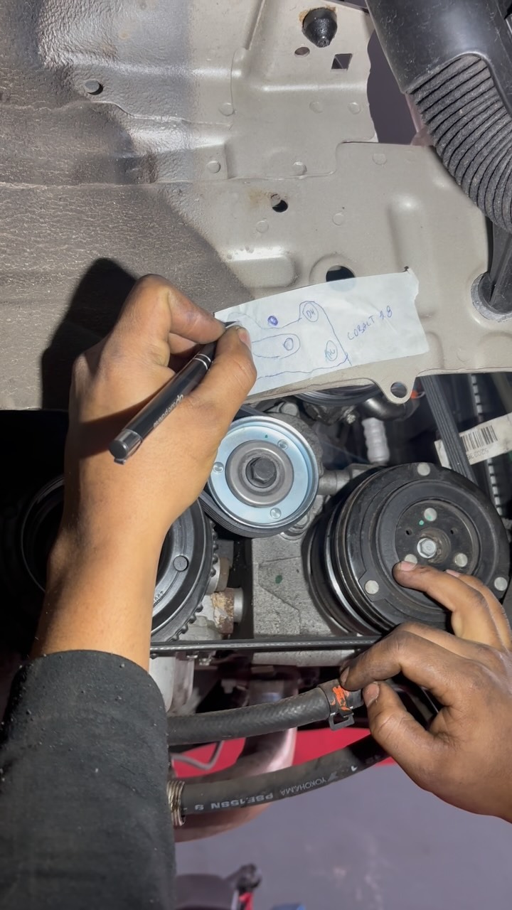 Manutenção do sistema de correias e polias do motor